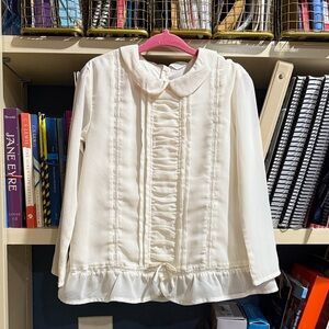 Mayoral Cream Kids Blouse 4T cream color